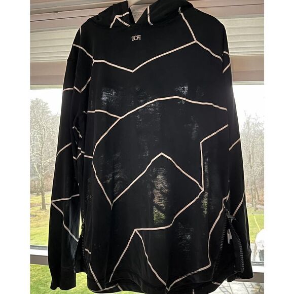 DOPE Side Zip Lightweight, WELL WORN/LOVED hoodie, w/ Abstract Mountain Medium - Picture 7 of 10